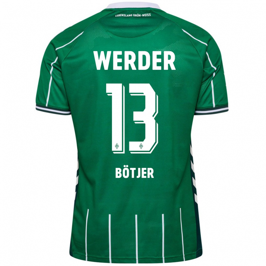 גברים Linus Bötjer #13 ירוק לבן ג'רזי ביתית 2025/26 חולצה קצרה