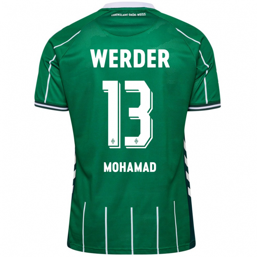 גברים Mustafa Mohamad #13 ירוק לבן ג'רזי ביתית 2025/26 חולצה קצרה