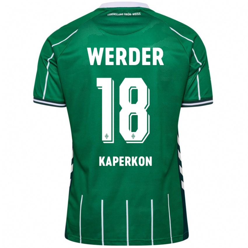 גברים Tom Kaperkon #18 ירוק לבן ג'רזי ביתית 2025/26 חולצה קצרה