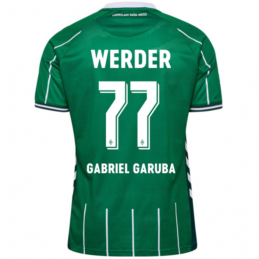 גברים Najib Gabriel Garuba #77 ירוק לבן ג'רזי ביתית 2025/26 חולצה קצרה
