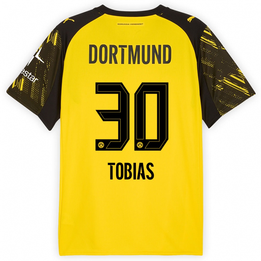 גברים פוגט טוביאס #30 צהוב שחור ג'רזי ביתית 2025/26 חולצה קצרה