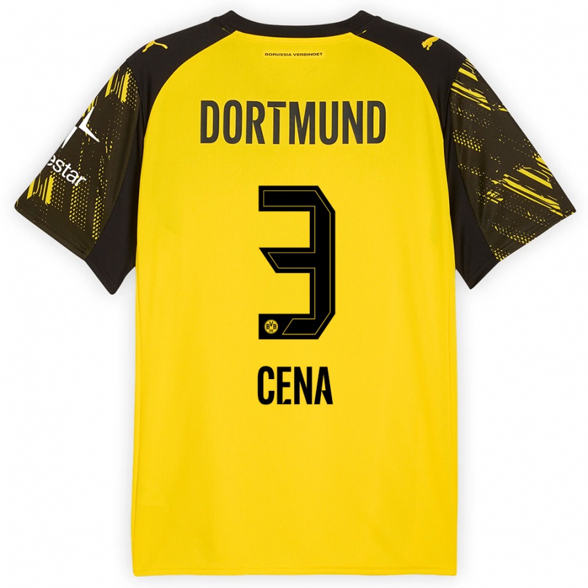 גברים ואלון סינה #3 צהוב שחור ג'רזי ביתית 2025/26 חולצה קצרה