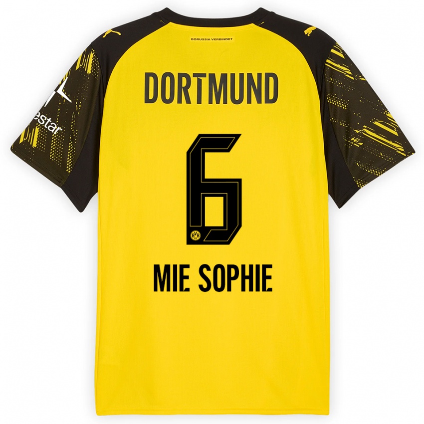 גברים מי סופי סאנדו #6 צהוב שחור ג'רזי ביתית 2025/26 חולצה קצרה