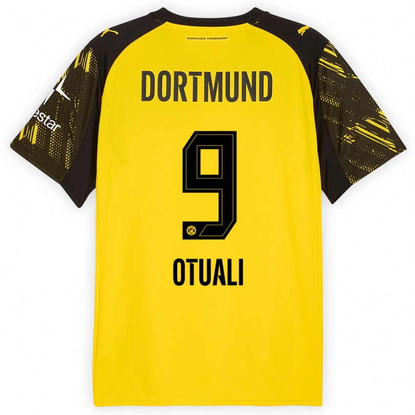 גברים משה אוטואלי #9 צהוב שחור ג'רזי ביתית 2025/26 חולצה קצרה