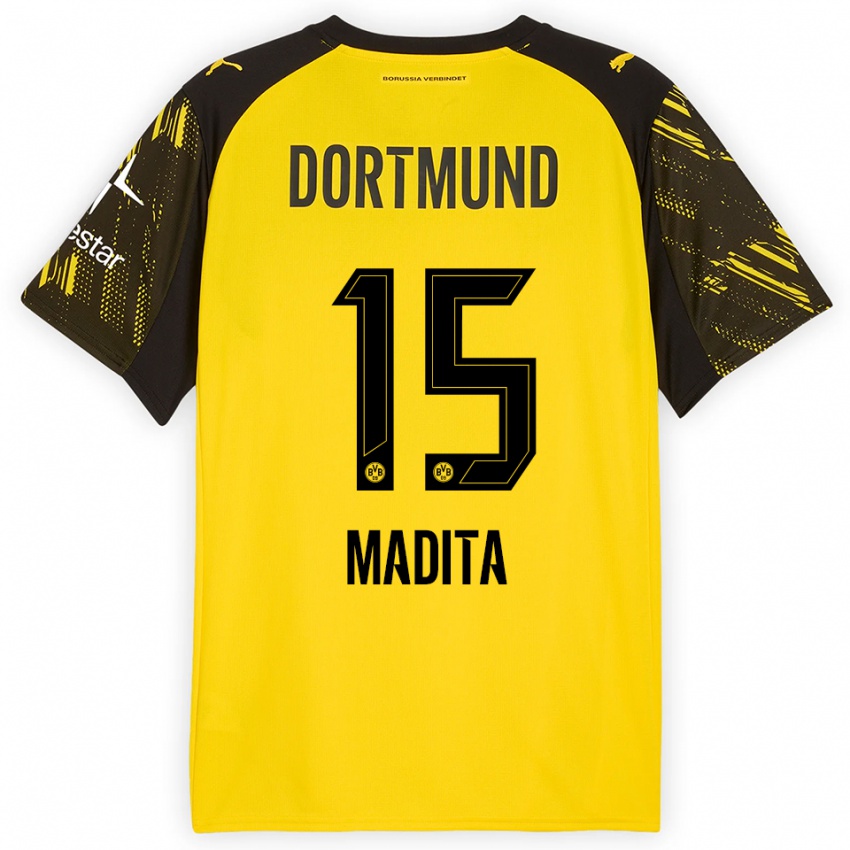 גברים מדיטה קוהורסט #15 צהוב שחור ג'רזי ביתית 2025/26 חולצה קצרה