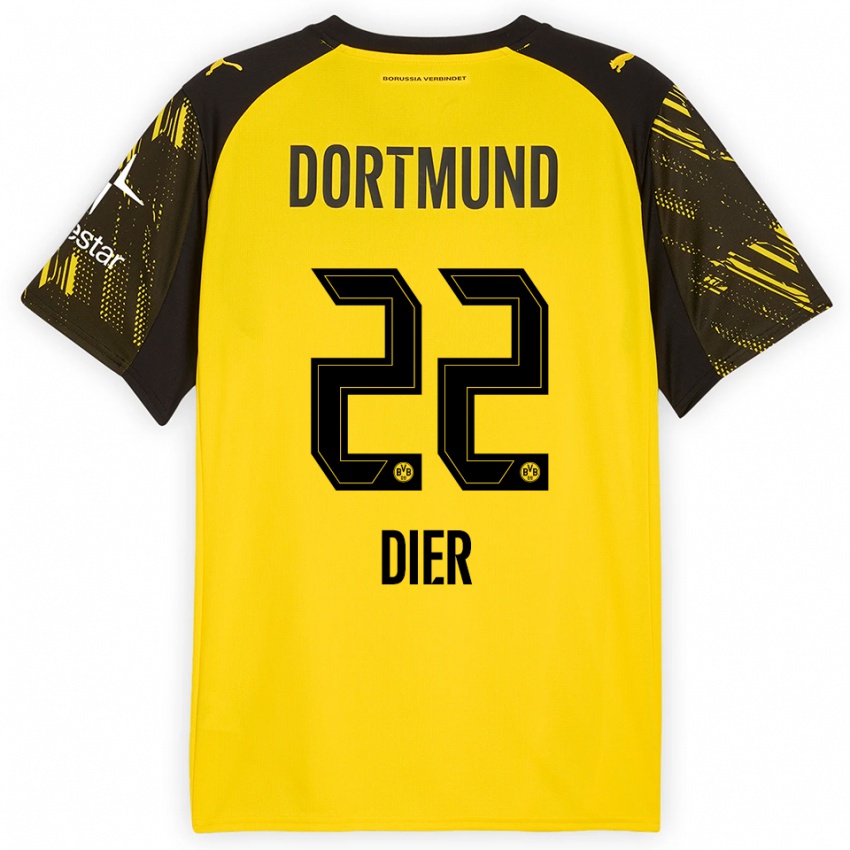 גברים הנריק דיר #22 צהוב שחור ג'רזי ביתית 2025/26 חולצה קצרה