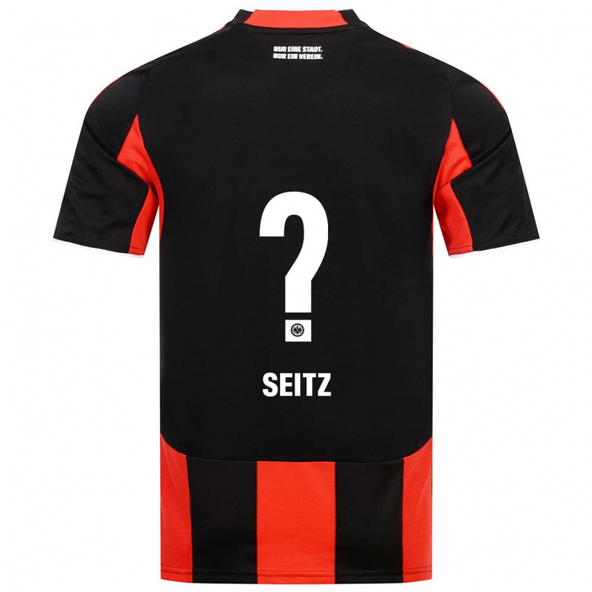 גברים Luca Seitz #0 שחור אדום ג'רזי ביתית 2025/26 חולצה קצרה