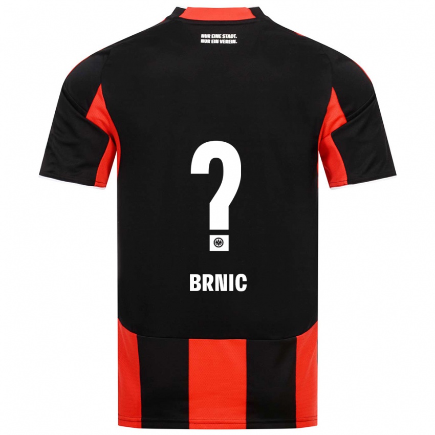 גברים Luka Brnic #0 שחור אדום ג'רזי ביתית 2025/26 חולצה קצרה