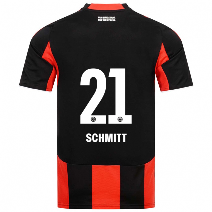 גברים Joshua Schmitt #21 שחור אדום ג'רזי ביתית 2025/26 חולצה קצרה