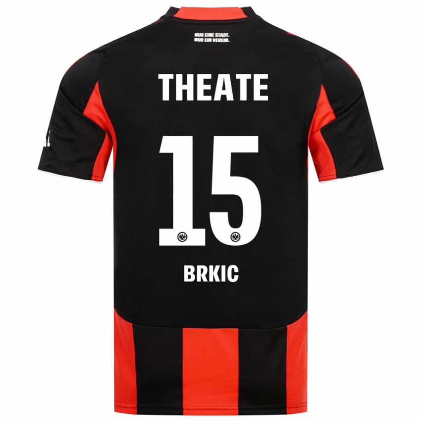 גברים Said Brkic #15 שחור אדום ג'רזי ביתית 2025/26 חולצה קצרה
