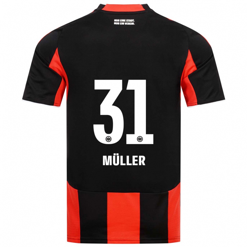 גברים Laurin Müller #31 שחור אדום ג'רזי ביתית 2025/26 חולצה קצרה