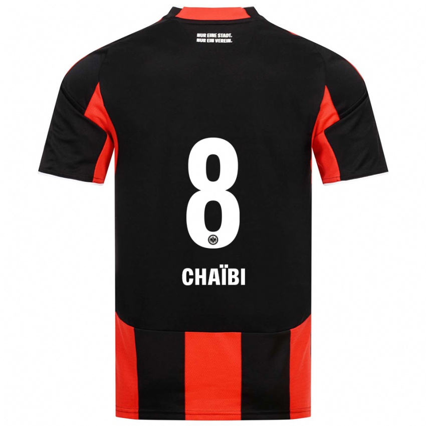 גברים פארס שעיבי #8 שחור אדום ג'רזי ביתית 2025/26 חולצה קצרה