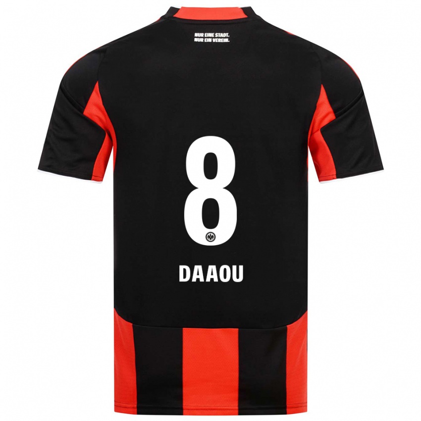 גברים Bilal Daaou #8 שחור אדום ג'רזי ביתית 2025/26 חולצה קצרה