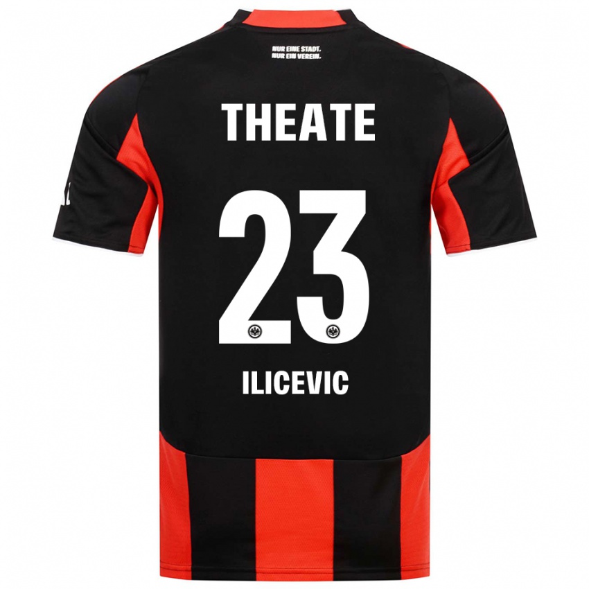 גברים Niko Ilicevic #23 שחור אדום ג'רזי ביתית 2025/26 חולצה קצרה