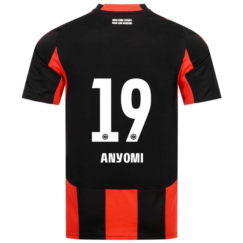 גברים ניקול אניומי #19 שחור אדום ג'רזי ביתית 2025/26 חולצה קצרה