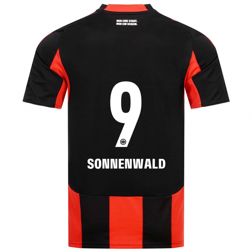 גברים לוקאס סוננוולד #9 שחור אדום ג'רזי ביתית 2025/26 חולצה קצרה