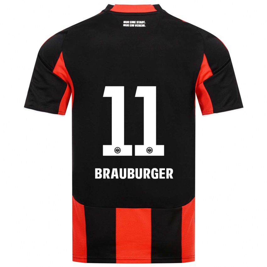 גברים מקסימיליאן בראובורגר #11 שחור אדום ג'רזי ביתית 2025/26 חולצה קצרה