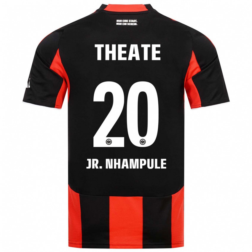 גברים Antonio Junior Nhampule #20 שחור אדום ג'רזי ביתית 2025/26 חולצה קצרה