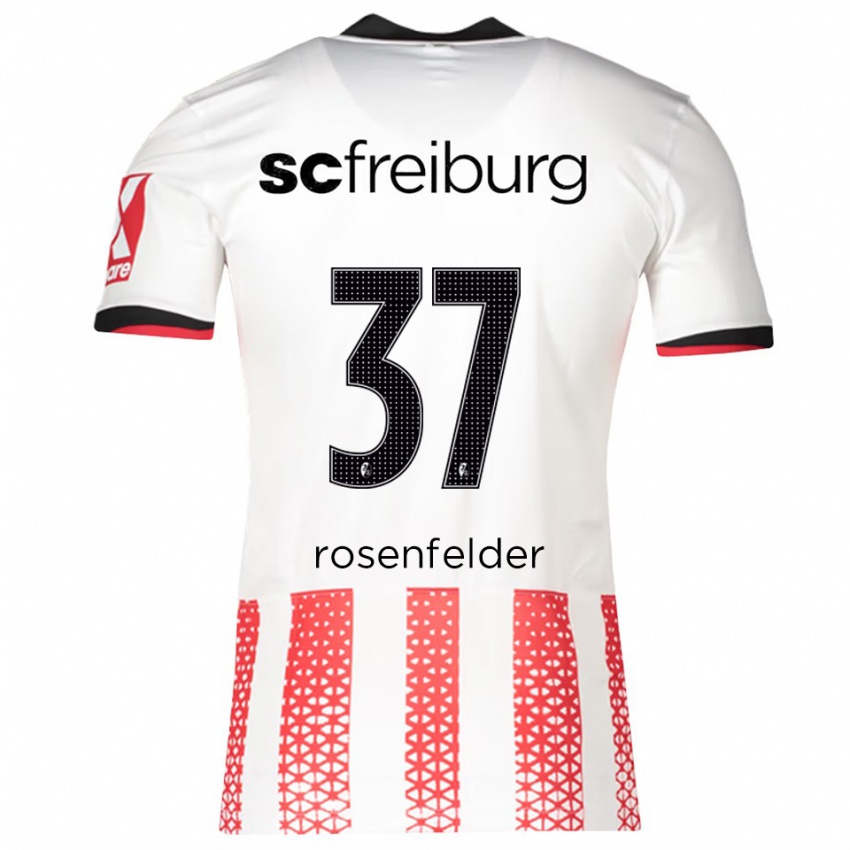 גברים מקס רוזנפלדר #37 לבן אדום ג'רזי ביתית 2025/26 חולצה קצרה