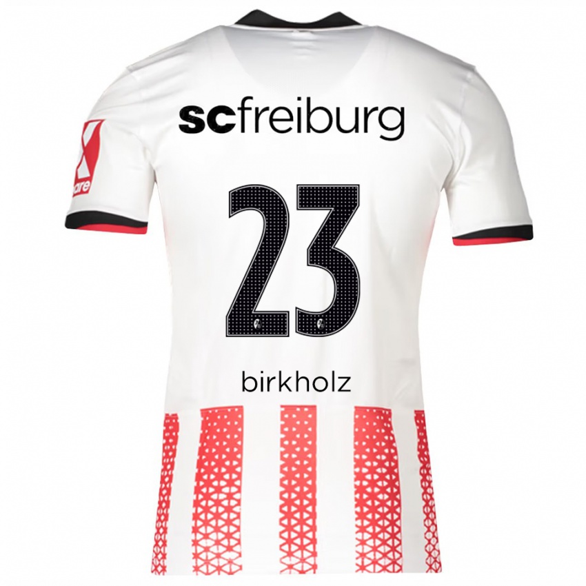 גברים לוקה אמילי בירקהולץ #23 לבן אדום ג'רזי ביתית 2025/26 חולצה קצרה