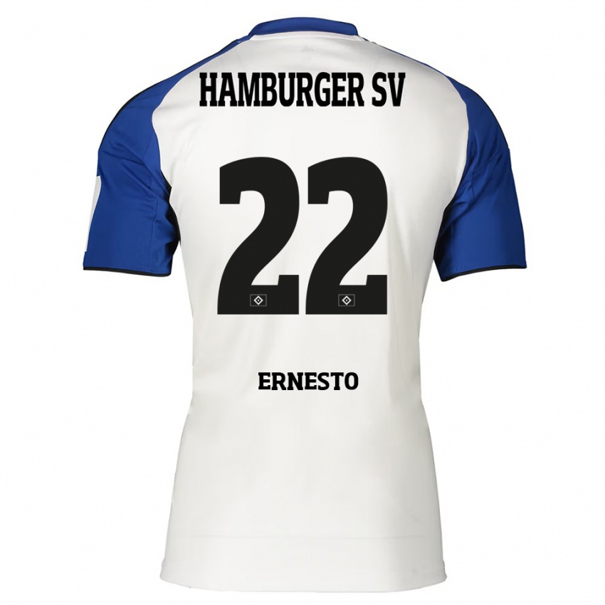 גברים Jorge Ernesto #22 לבן כחול ג'רזי ביתית 2025/26 חולצה קצרה