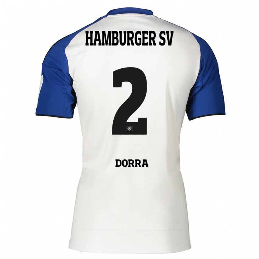 גברים Raphael Dorra #2 לבן כחול ג'רזי ביתית 2025/26 חולצה קצרה
