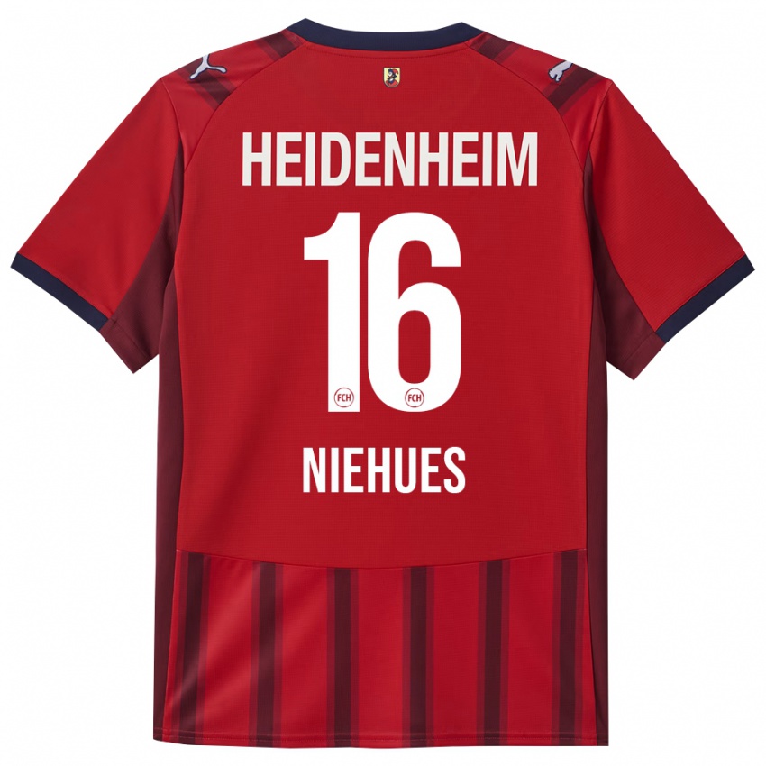 גברים יוליאן ניהואס #16 אדום נייבי ג'רזי ביתית 2025/26 חולצה קצרה