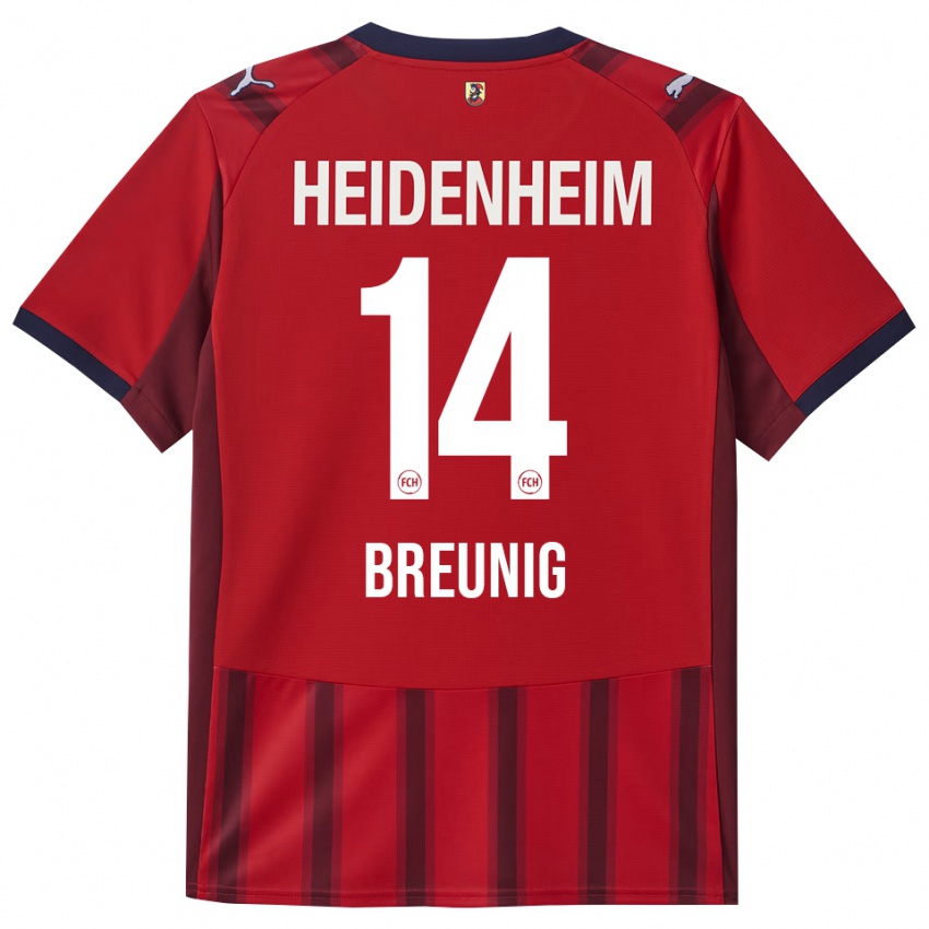 גברים מקסימיליאן ברויניג #14 אדום נייבי ג'רזי ביתית 2025/26 חולצה קצרה