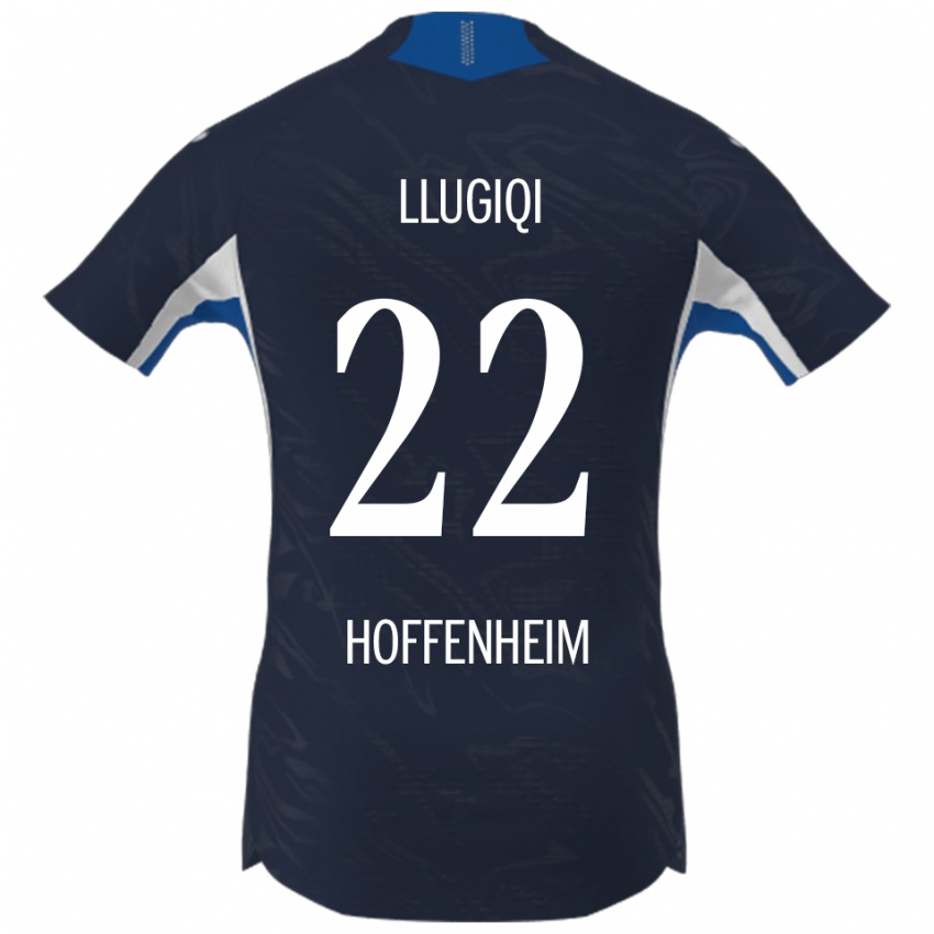 גברים Arian Llugiqi #22 נייבי לבן ג'רזי ביתית 2025/26 חולצה קצרה