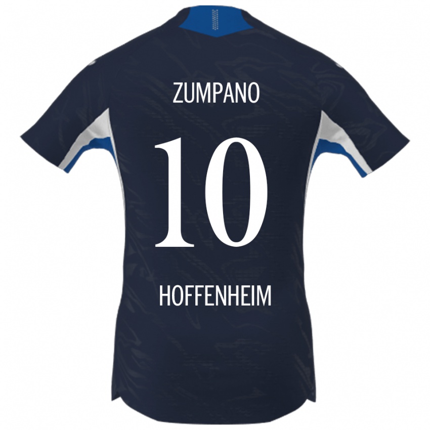 גברים Nevio Zumpano #10 נייבי לבן ג'רזי ביתית 2025/26 חולצה קצרה