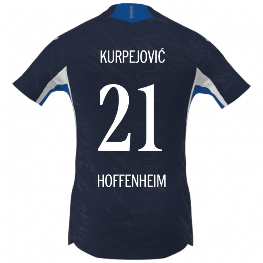 גברים Albin Kurpejović #21 נייבי לבן ג'רזי ביתית 2025/26 חולצה קצרה