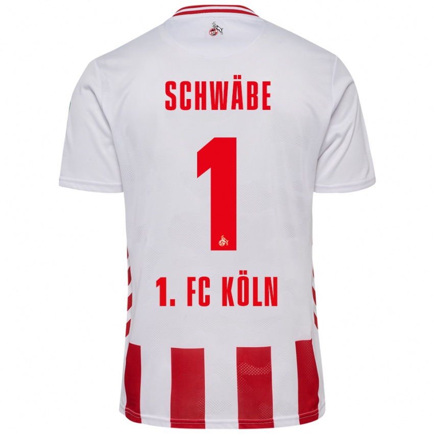 גברים מרווין שוואבה #1 לבן אדום ג'רזי ביתית 2025/26 חולצה קצרה