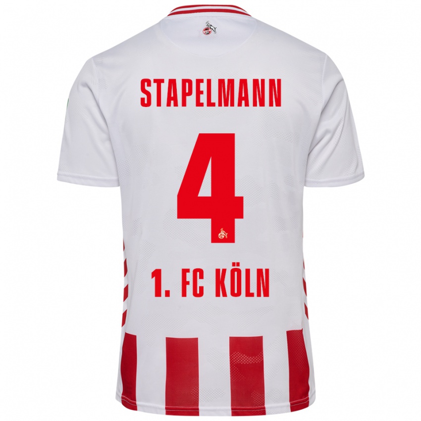גברים Luis Stapelmann #4 לבן אדום ג'רזי ביתית 2025/26 חולצה קצרה