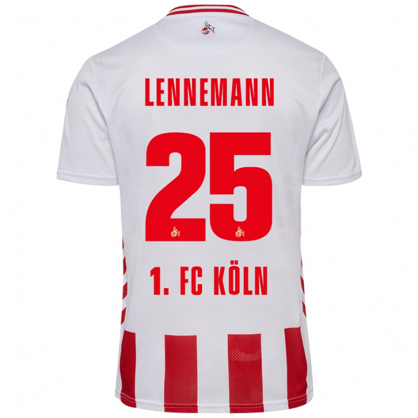 גברים ברני לנמאן #25 לבן אדום ג'רזי ביתית 2025/26 חולצה קצרה