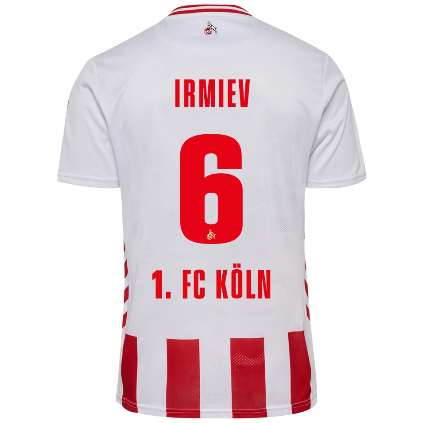 גברים Kristiyan Irmiev #6 לבן אדום ג'רזי ביתית 2025/26 חולצה קצרה