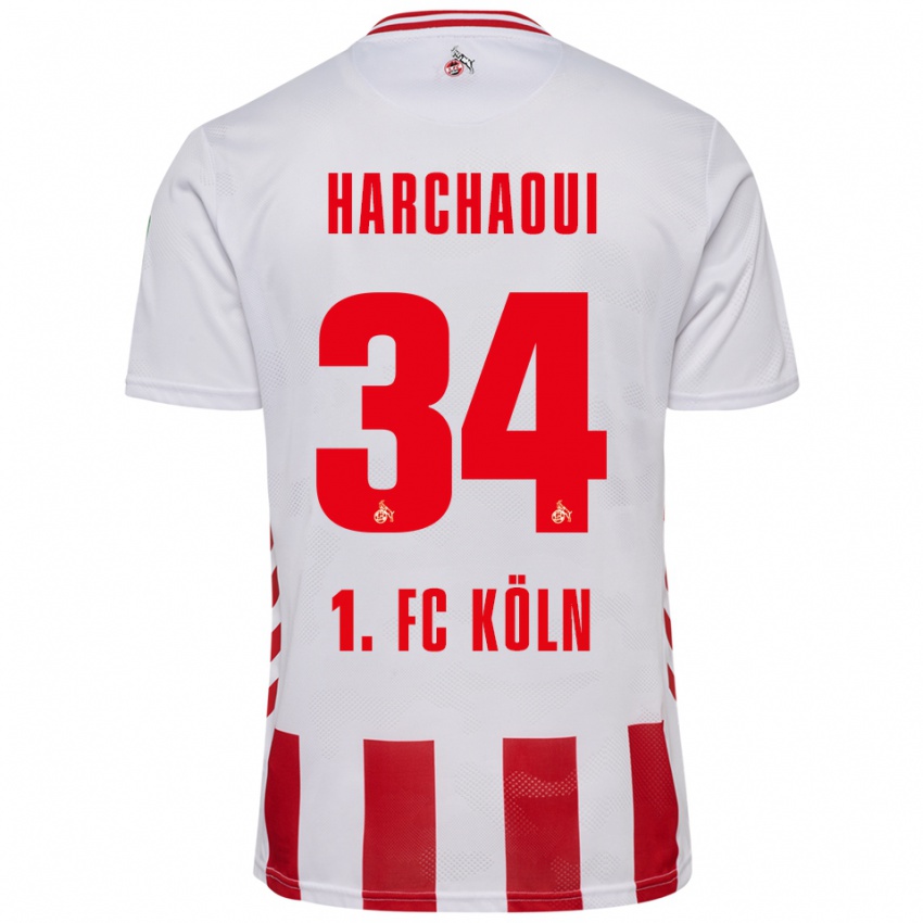 גברים פייסל הרצ׳אווי #34 לבן אדום ג'רזי ביתית 2025/26 חולצה קצרה