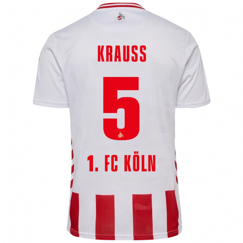 גברים טום קראוס #5 לבן אדום ג'רזי ביתית 2025/26 חולצה קצרה
