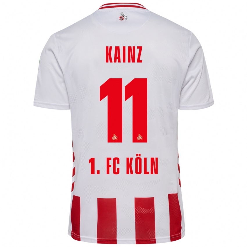 גברים פלוריאן קיינץ #11 לבן אדום ג'רזי ביתית 2025/26 חולצה קצרה