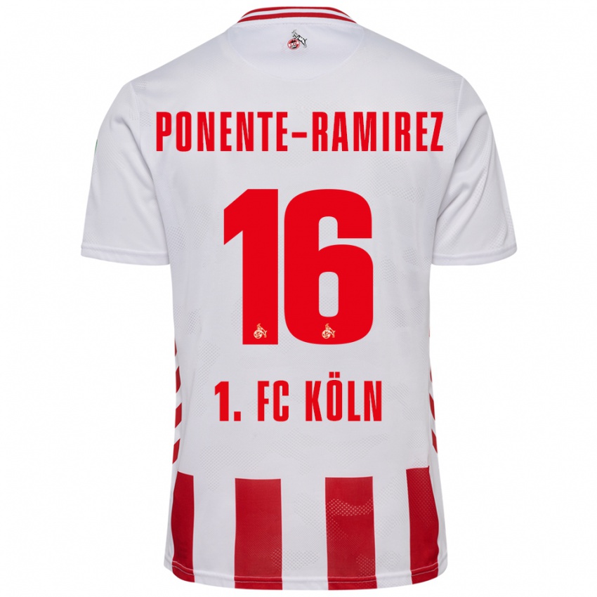 גברים Jason Ponente-Ramirez #16 לבן אדום ג'רזי ביתית 2025/26 חולצה קצרה