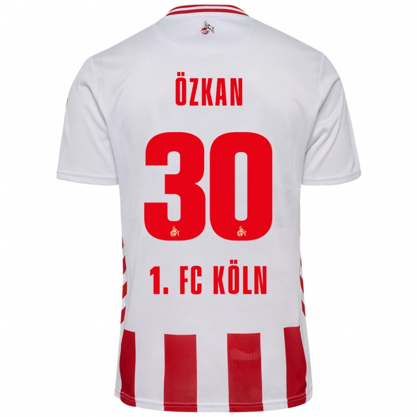 גברים מיקאיל אוזקאן #30 לבן אדום ג'רזי ביתית 2025/26 חולצה קצרה