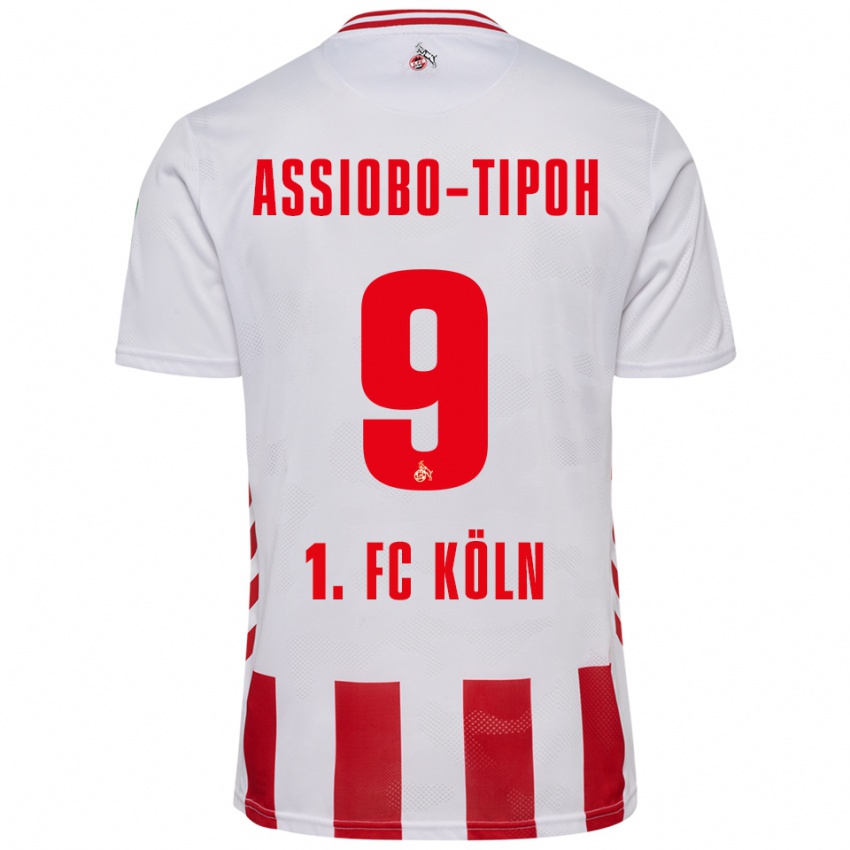 גברים Elfried Assiobo-Tipoh #9 לבן אדום ג'רזי ביתית 2025/26 חולצה קצרה