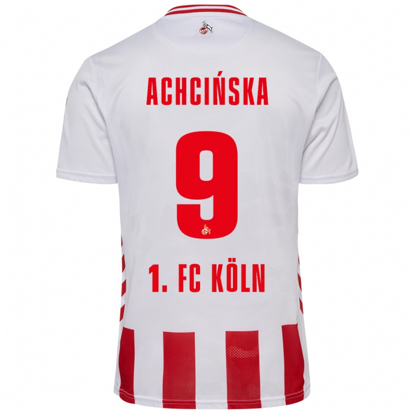 גברים Adriana Achcińska #9 לבן אדום ג'רזי ביתית 2025/26 חולצה קצרה