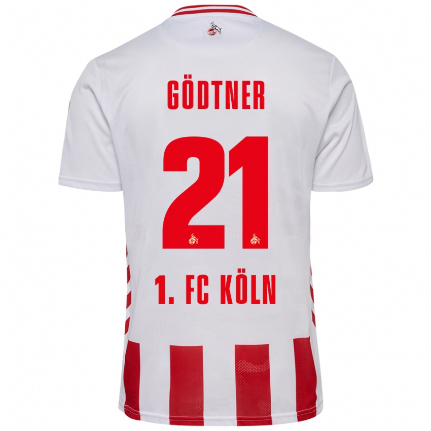 גברים Matteo Gödtner #21 לבן אדום ג'רזי ביתית 2025/26 חולצה קצרה