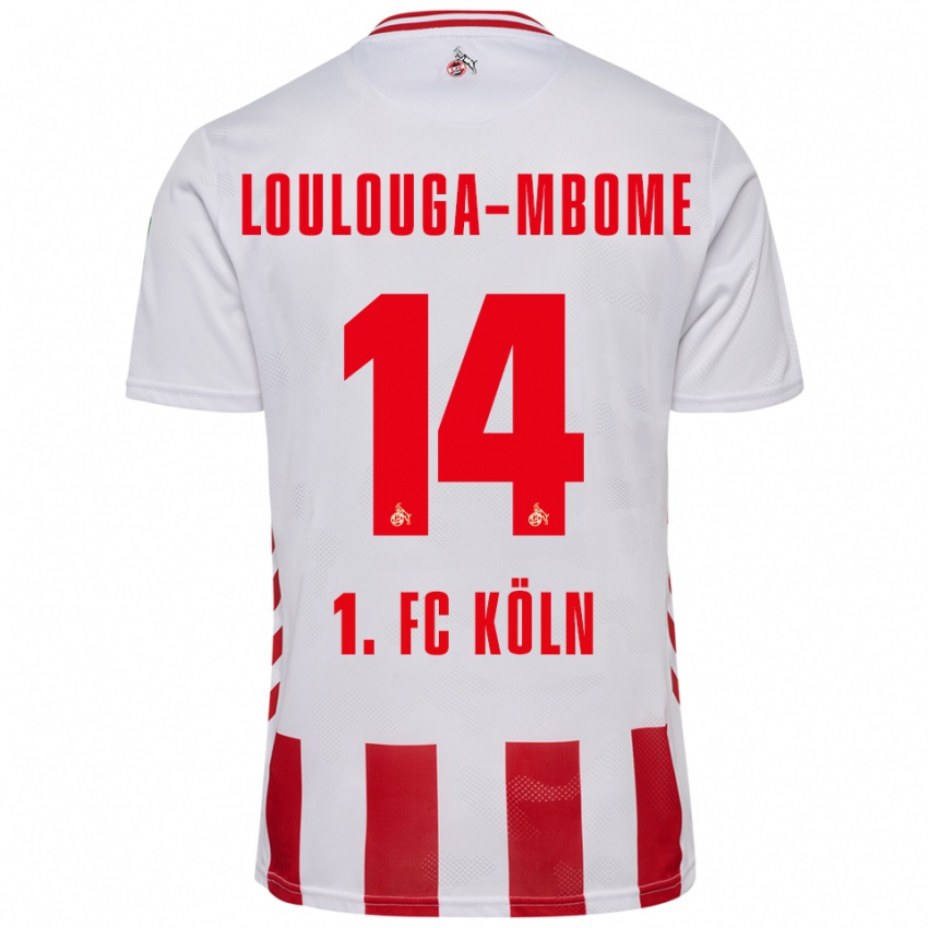 גברים Pascal Loulouga-Mbome #14 לבן אדום ג'רזי ביתית 2025/26 חולצה קצרה