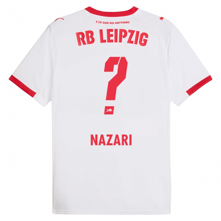 גברים Alireza Nazari #0 לבן אדום ג'רזי ביתית 2025/26 חולצה קצרה