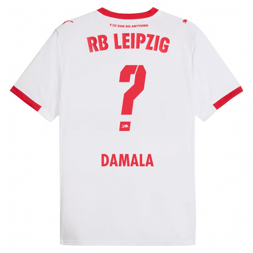 גברים בילאל דמאלה #0 לבן אדום ג'רזי ביתית 2025/26 חולצה קצרה