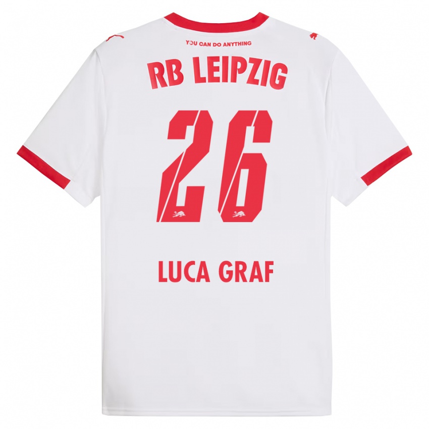 גברים לוקה מארי גראף #26 לבן אדום ג'רזי ביתית 2025/26 חולצה קצרה