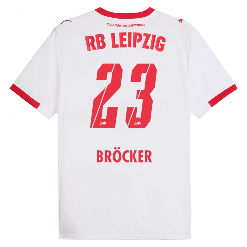 גברים Mads Bröcker #23 לבן אדום ג'רזי ביתית 2025/26 חולצה קצרה