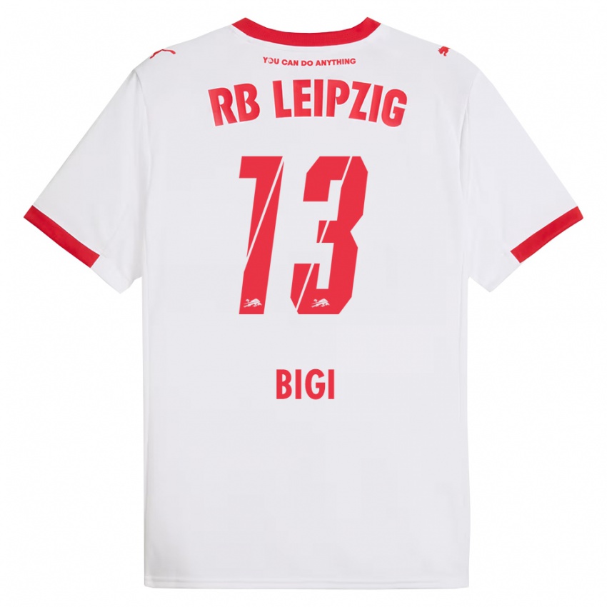 גברים Samim Bigi #13 לבן אדום ג'רזי ביתית 2025/26 חולצה קצרה