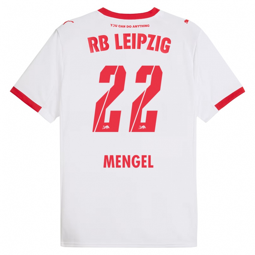 גברים Luca Mengel #22 לבן אדום ג'רזי ביתית 2025/26 חולצה קצרה